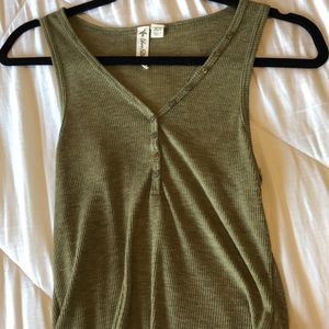 green tank top